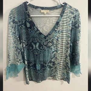 Vintage Roberto Cavali Mermaid Ruffle Sleeve Blouse